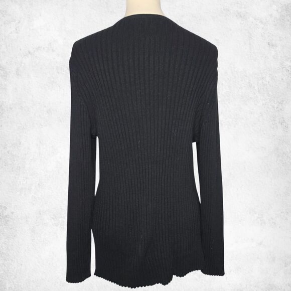 GAP Maternity Black Ribbed Knit Sweater – Size XL - Picture 4 of 6